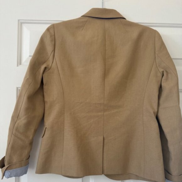 J. Crew "Schoolboy" Indigo 100% Linen Blazer US4 - Picture 2 of 5